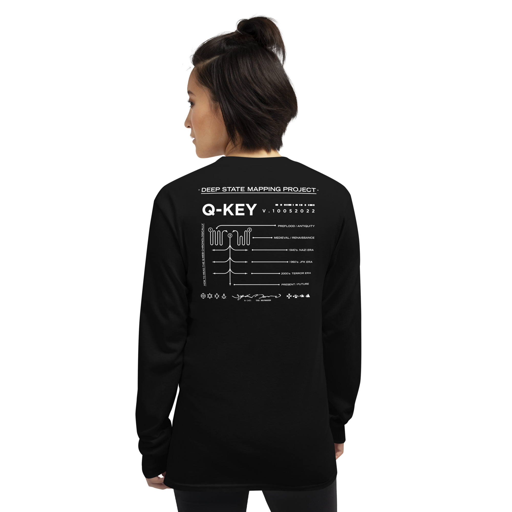 Q-KEY LONG SLEEVE T-SHIRT (BLACK) - Image 4