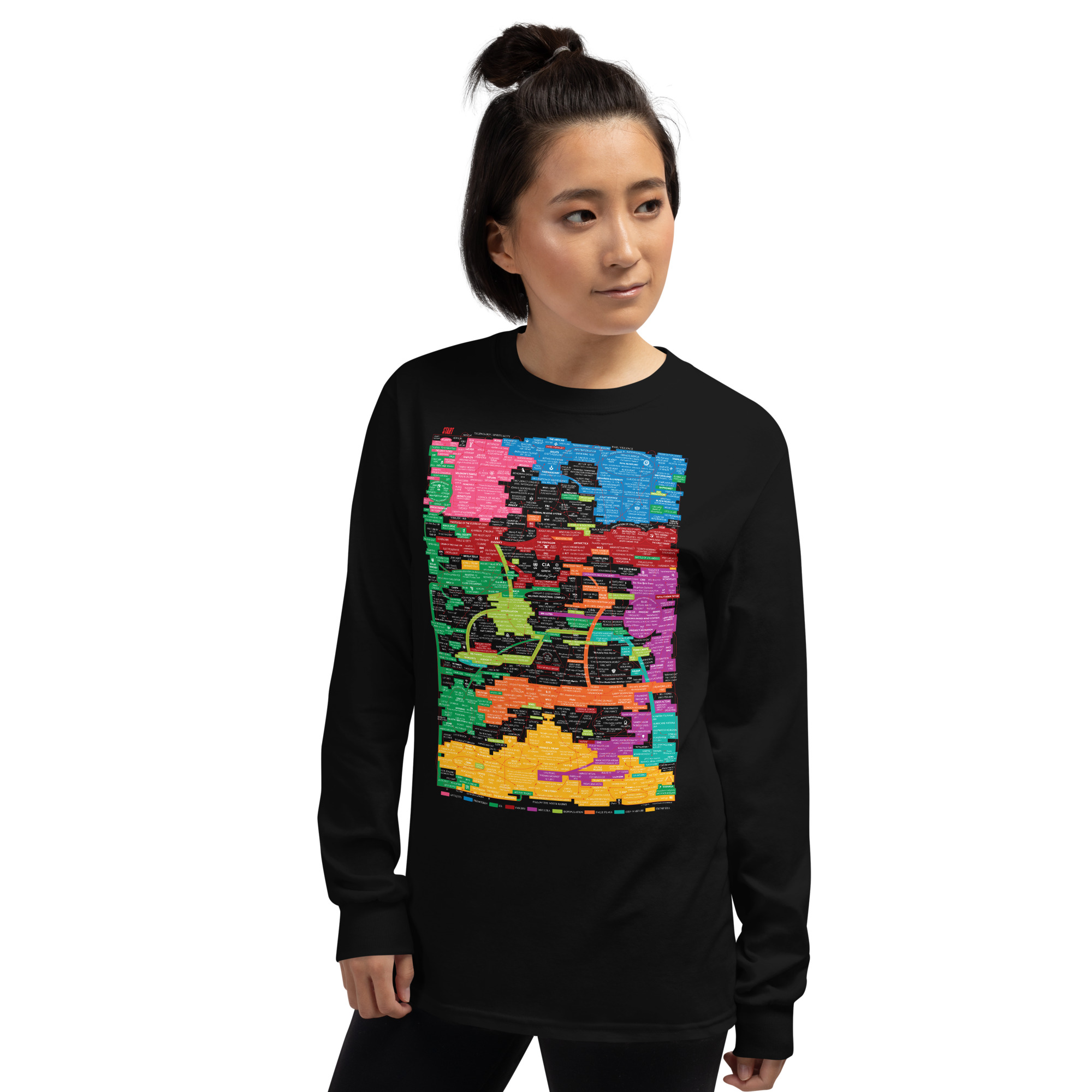 Q-KEY LONG SLEEVE T-SHIRT (BLACK) - Image 6