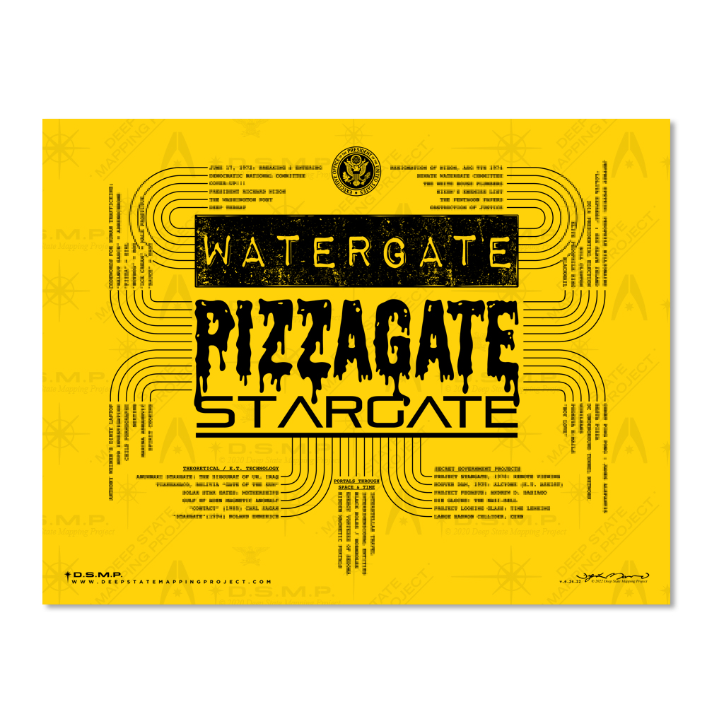 Gate Map (Pizzagate) 11 x 8.5" Cardstock