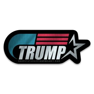 "Godspeed" TRUMP Logo Brushed Aluminum Sticker