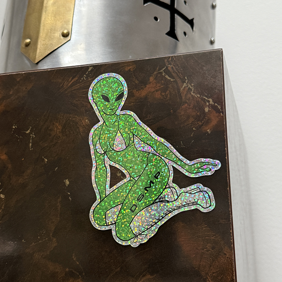 Sexy Alien Glitter Hologram Sticker - Image 3