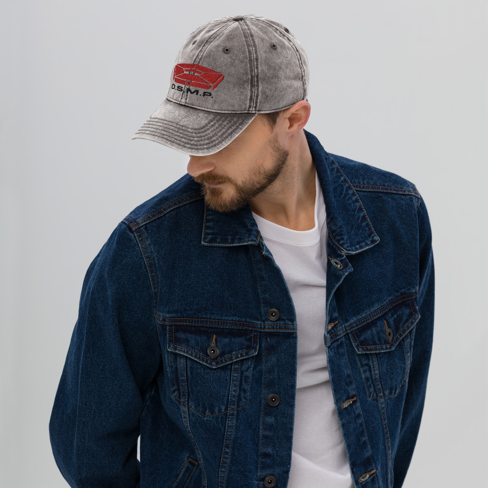 D.S.M.P. CORPORATE LOGO HAT (ACID-WASH GREY) - Image 4
