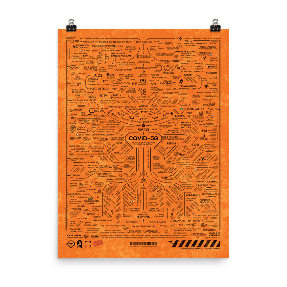 COVID-5G POSTER (ORANGE) (MULTI-SIZE) - Image 2