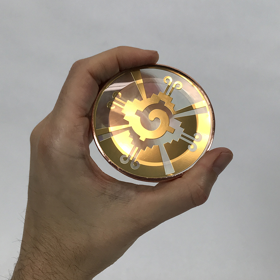Hunab Ku 18K Gold Pleiadian Technology Disc (3") - Image 5
