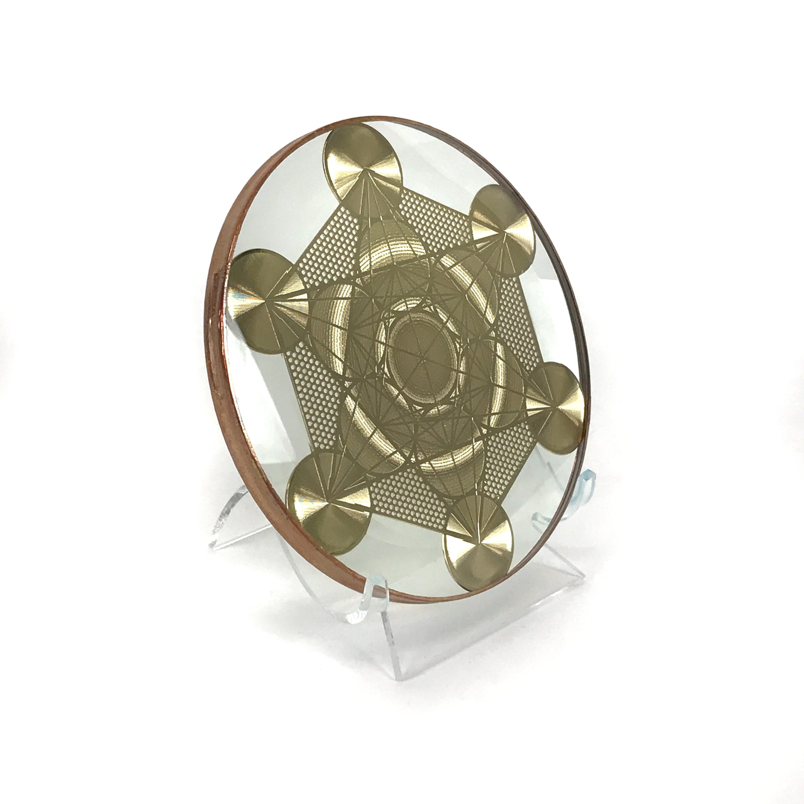 Metatron's Cube 18K Gold Pleiadian Technology Disc (4") - Image 2