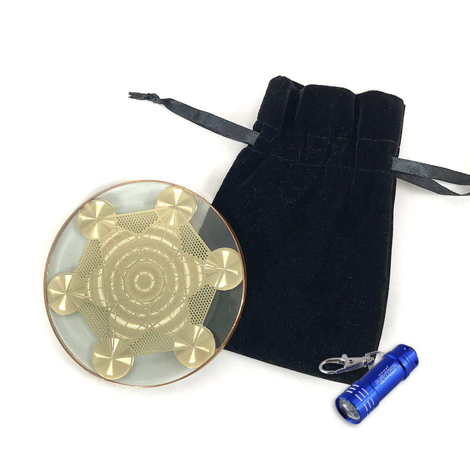Metatron's Cube 18K Gold Pleiadian Technology Disc (4") - Image 4