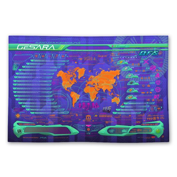 GESARA Map Tapestry 40