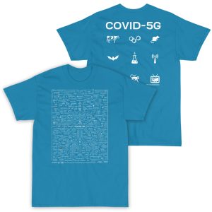 COV1D-5G T-Shirt (Aqua, Black)