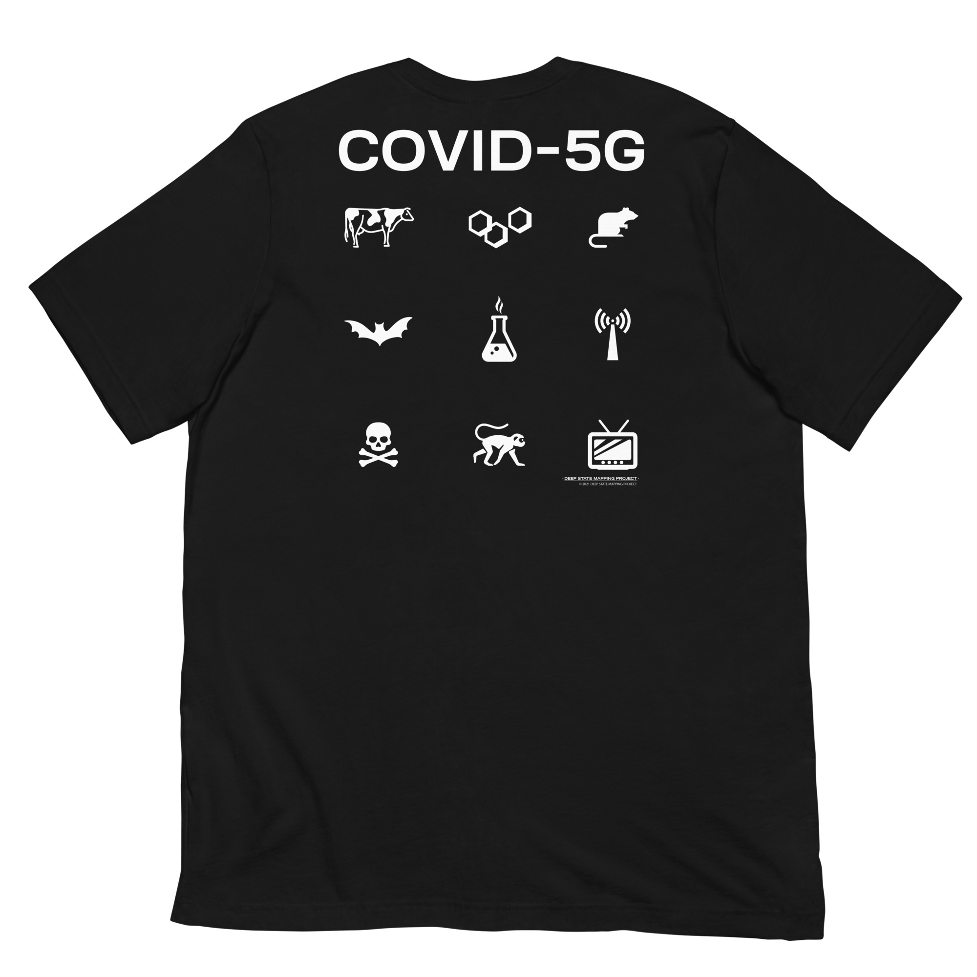 COV1D-5G T-Shirt (Aqua, Black) - Image 5