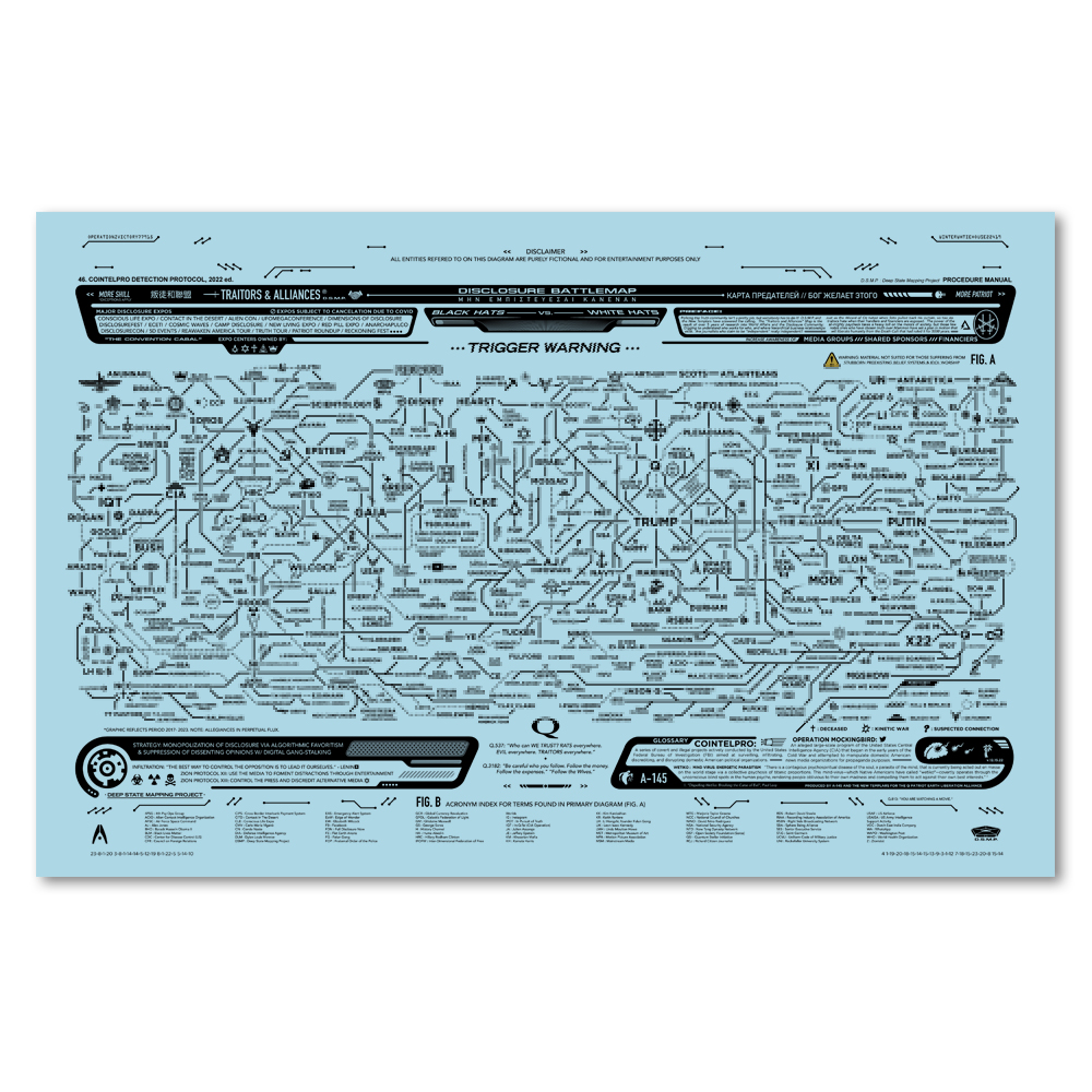 Traitors & Alliances 17" Fold-Out Mini-Poster (Monochrome)