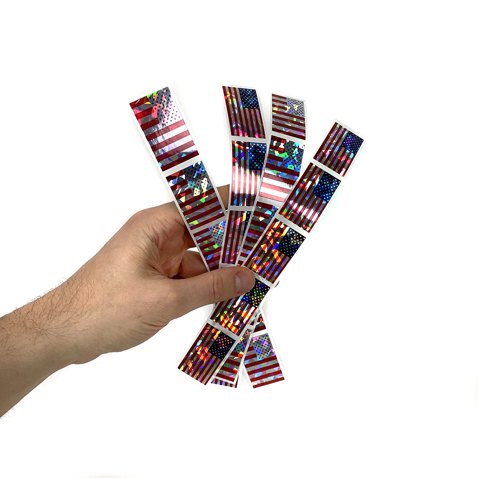 American Flags Hologram Sticker 24pc Set - Image 4