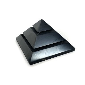 Shungite Tiered Pyramid" (EMF Protection) 2.125"