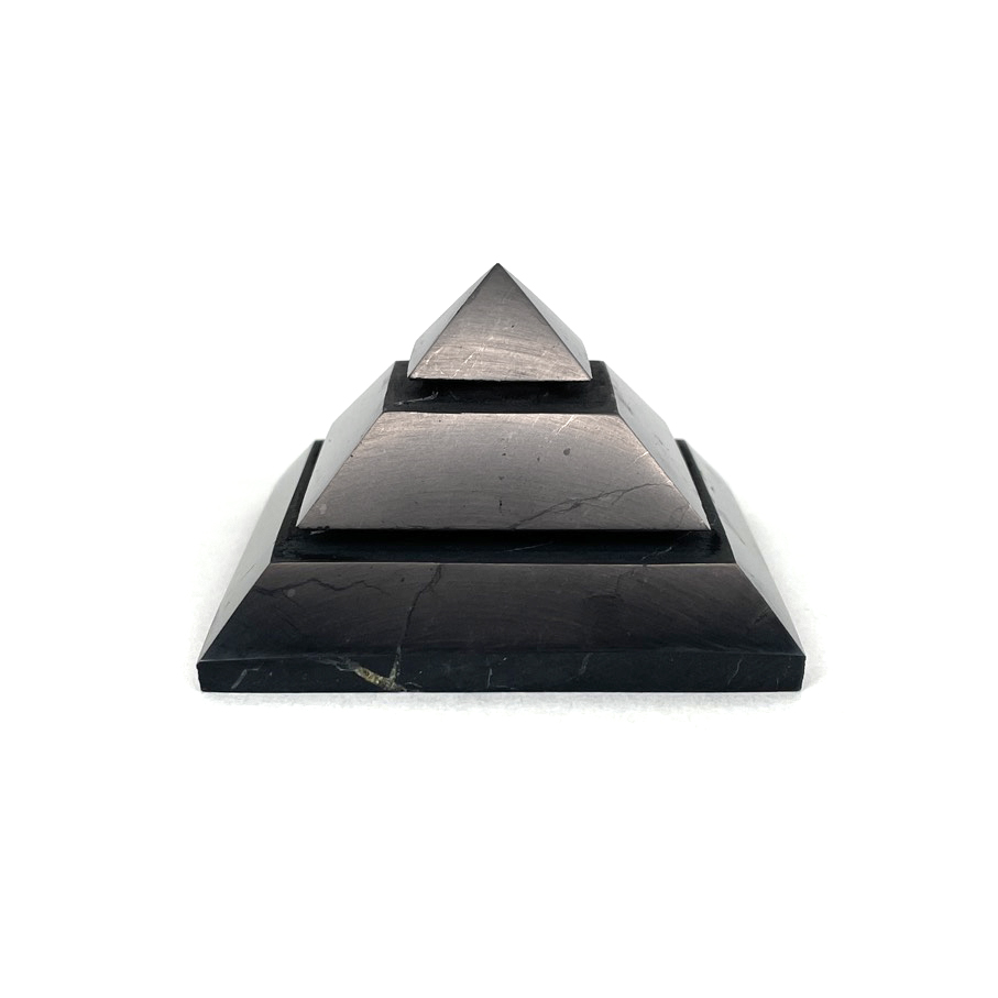 Shungite Tiered Pyramid" (EMF Protection) 2.125" - Image 2