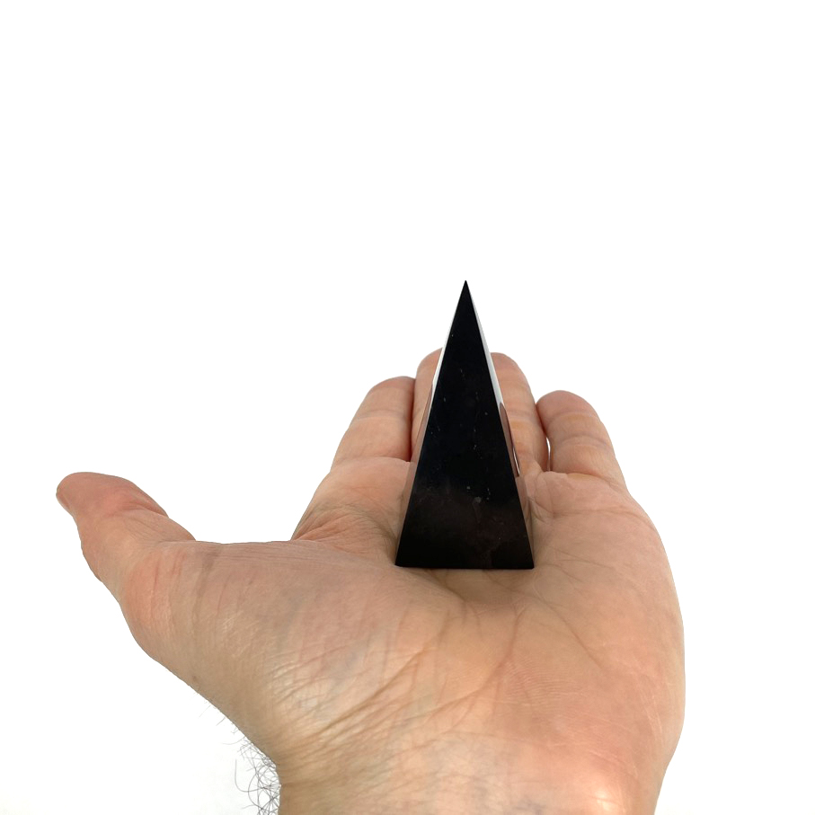 Shungite Nubian Pyramid" (EMF Protection) 2.5" - Image 5