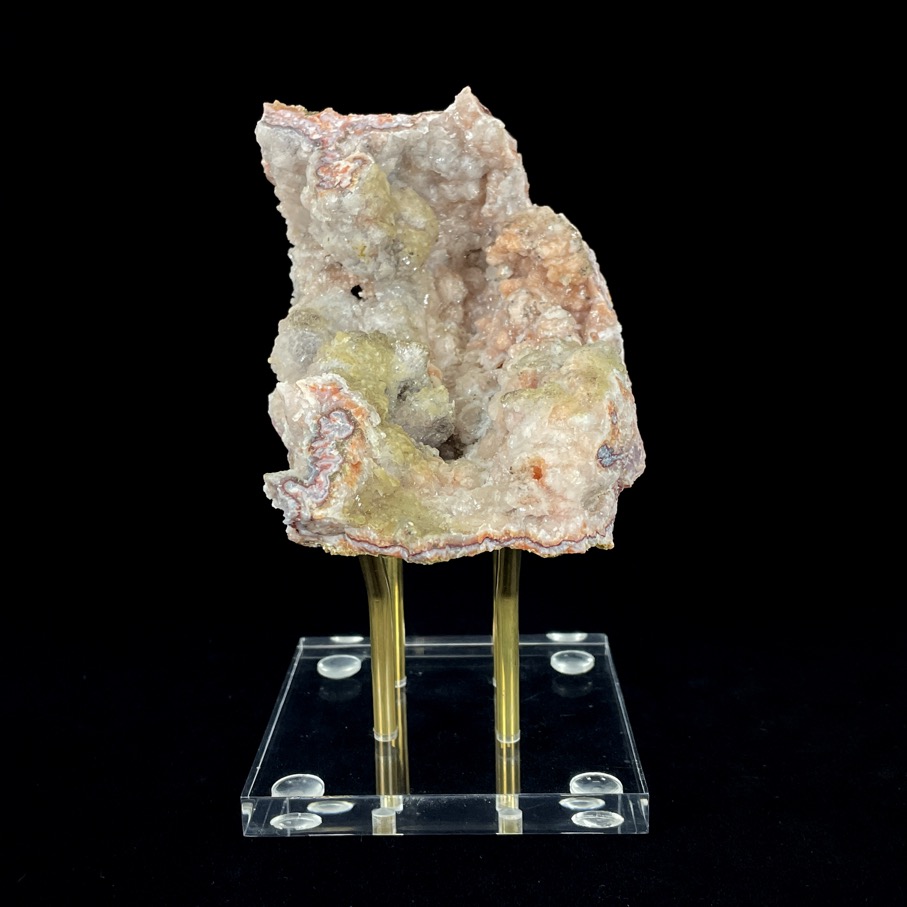 Pink Druzy Chalcedony with Sunset Amethyst - Image 2