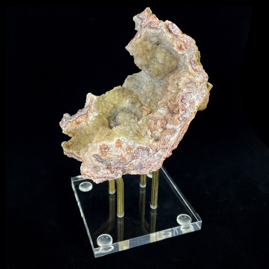 Pink Druzy Chalcedony with Sunset Amethyst - Image 3