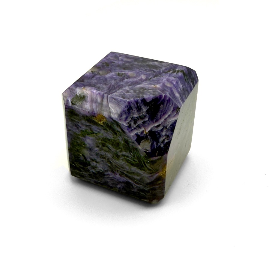 Charoite Beveled Cube, 2" Russia - Image 4