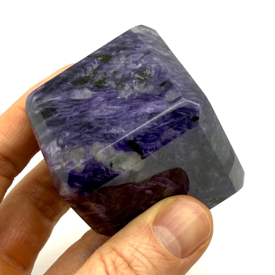 Charoite Beveled Cube, 2" Russia - Image 5