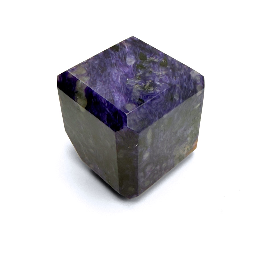 Charoite Beveled Cube, 2" Russia - Image 6