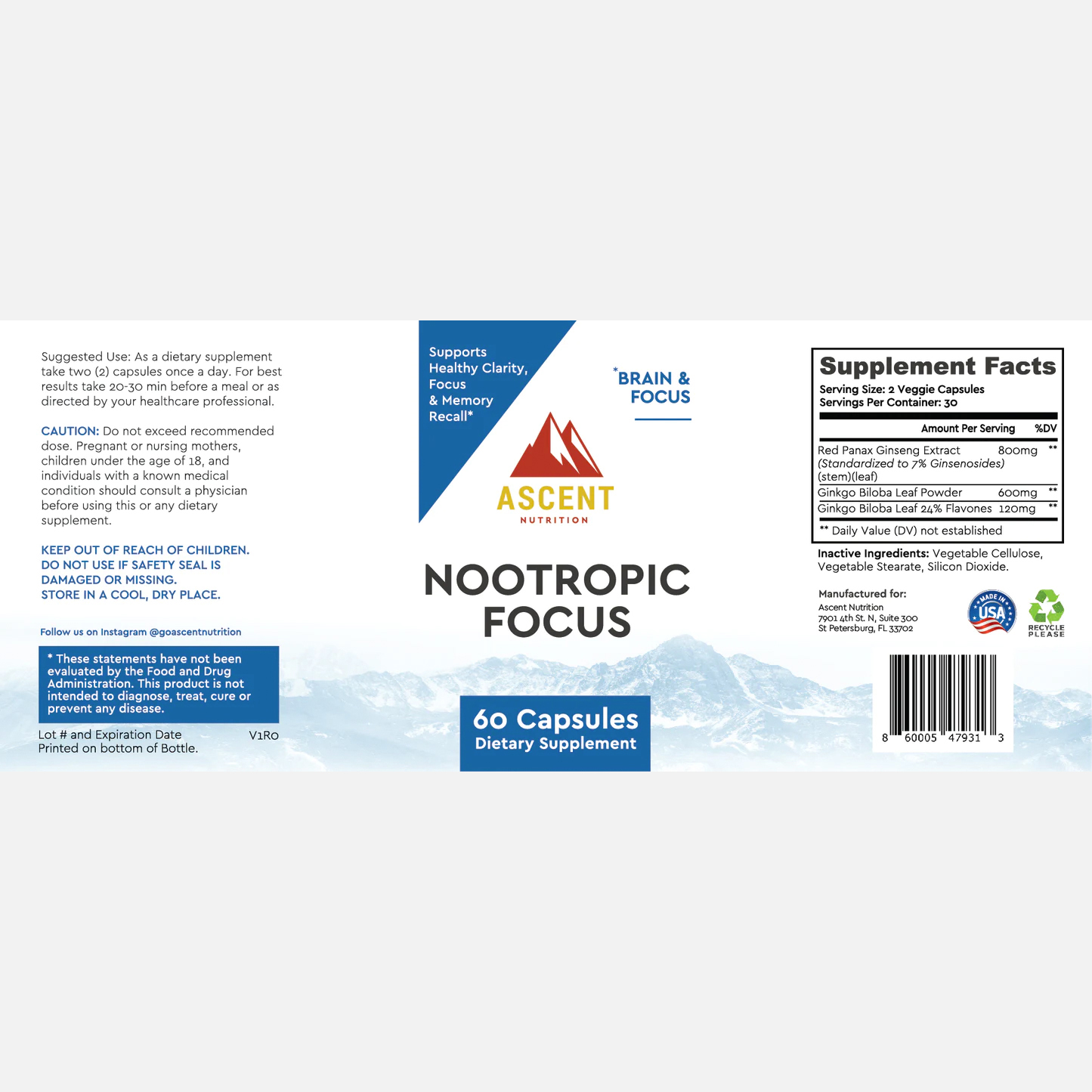 Nootropic Focus by Ascent Nutrition - Image 3