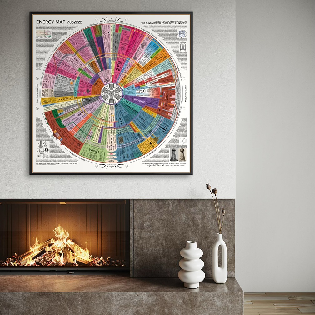 Energy Map 40" Large-Format Lithograph Print - Image 4