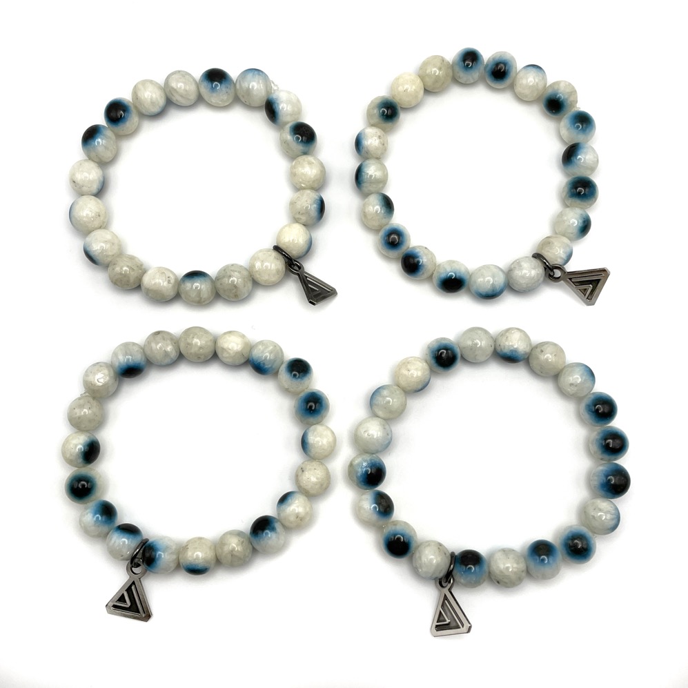 Nazar Blue Ice Glacierite Bead Bracelet - Image 2