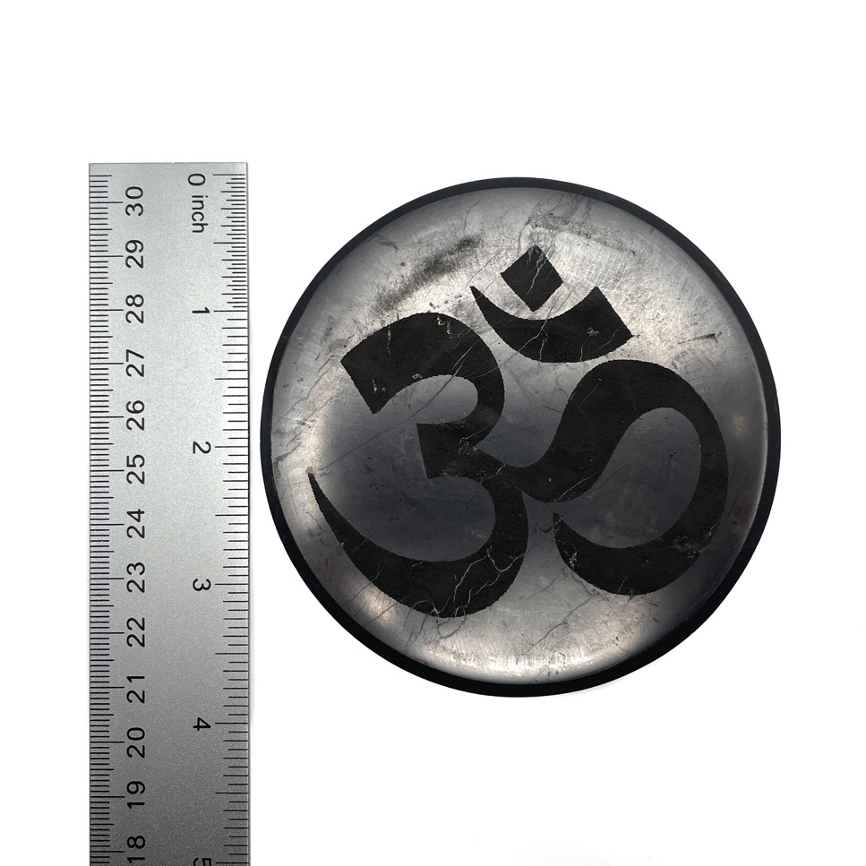 Shungite Om Disc, 3.75" Russia - Image 3