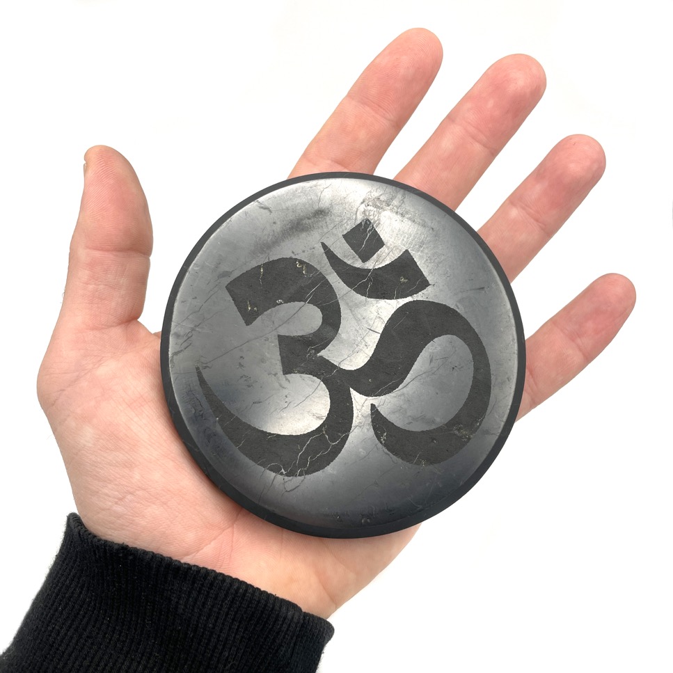 Shungite Om Disc, 3.75" Russia - Image 4