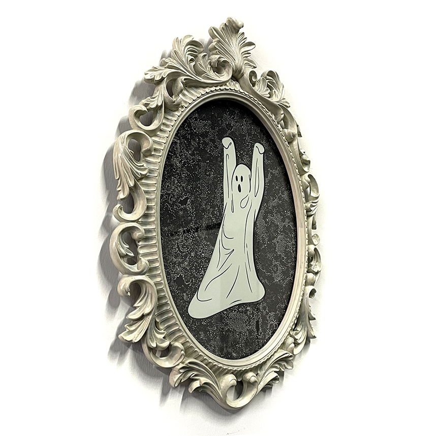 Tip Toe Ghost, Mixed Media, 13" x 17.5" - Image 2