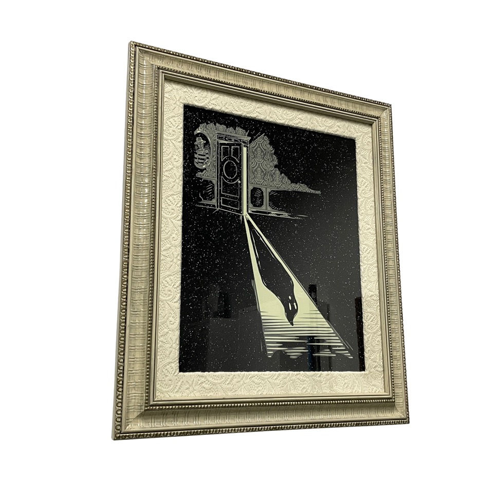 The Shadow, Mixed Media, 23.5" x 27.5" - Image 2