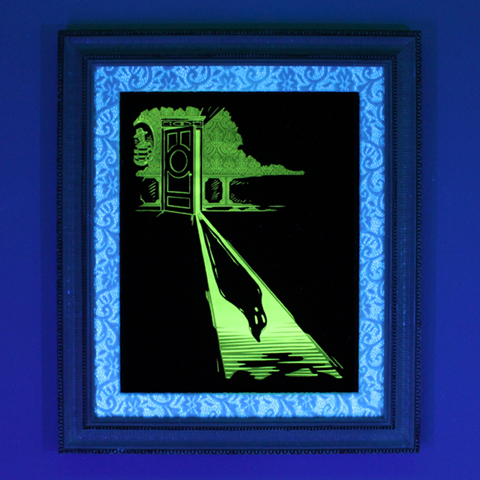 The Shadow, Mixed Media, 23.5" x 27.5" - Image 6