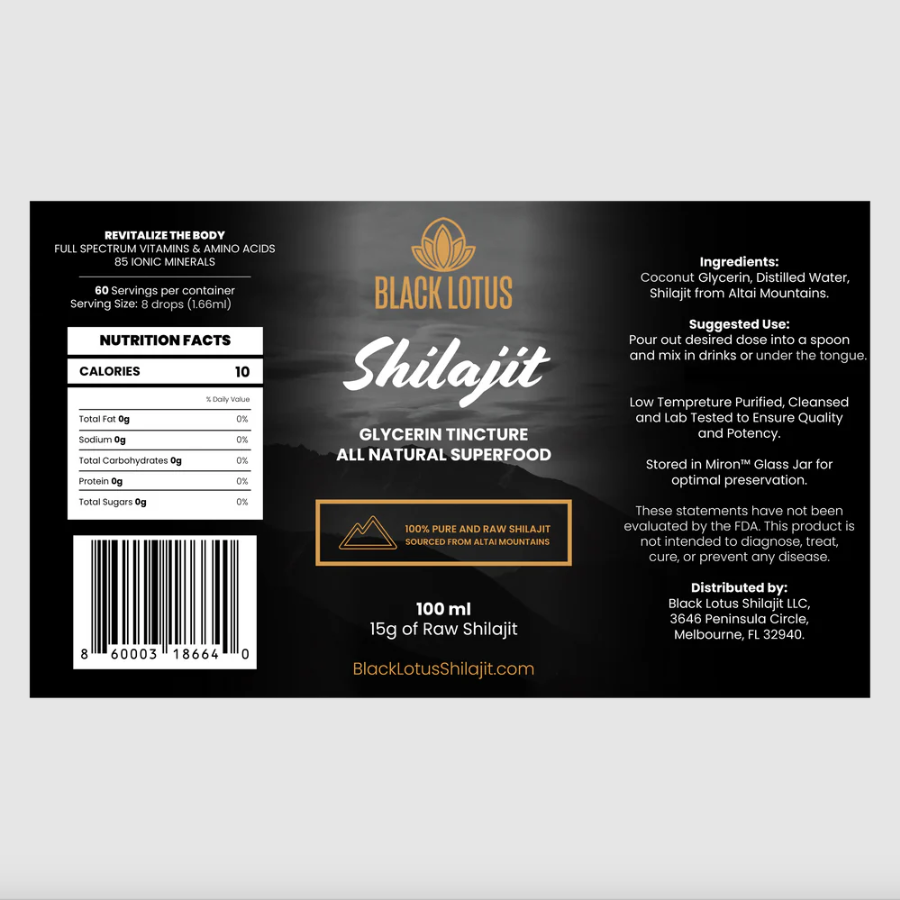 Black Lotus Shilajit Tincture - Image 2