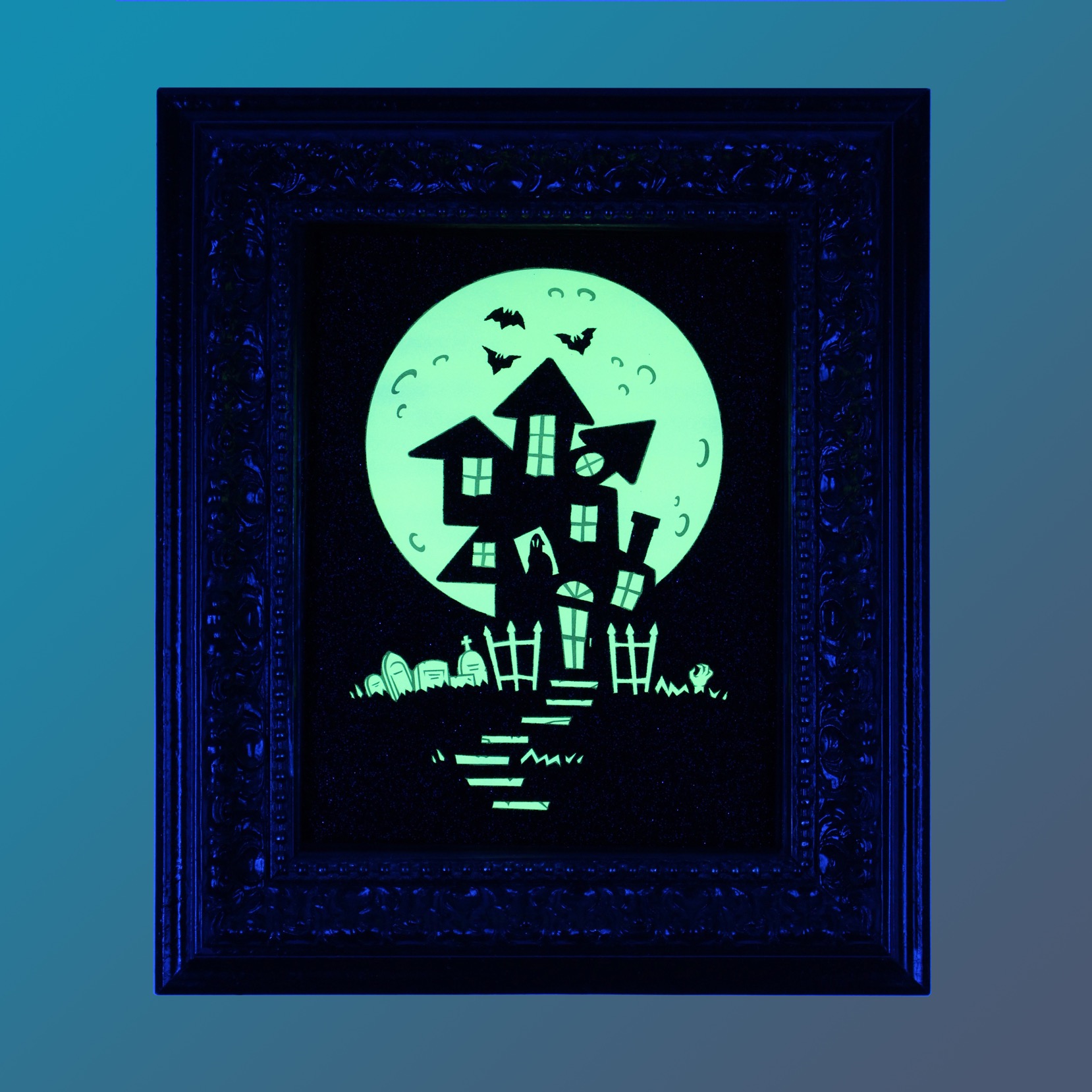 Ghost House, Mixed Media, 16.75" x 19.75" - Image 4