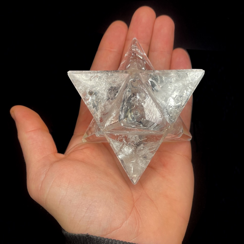 Clear Quartz Merkaba, 2" - Image 4