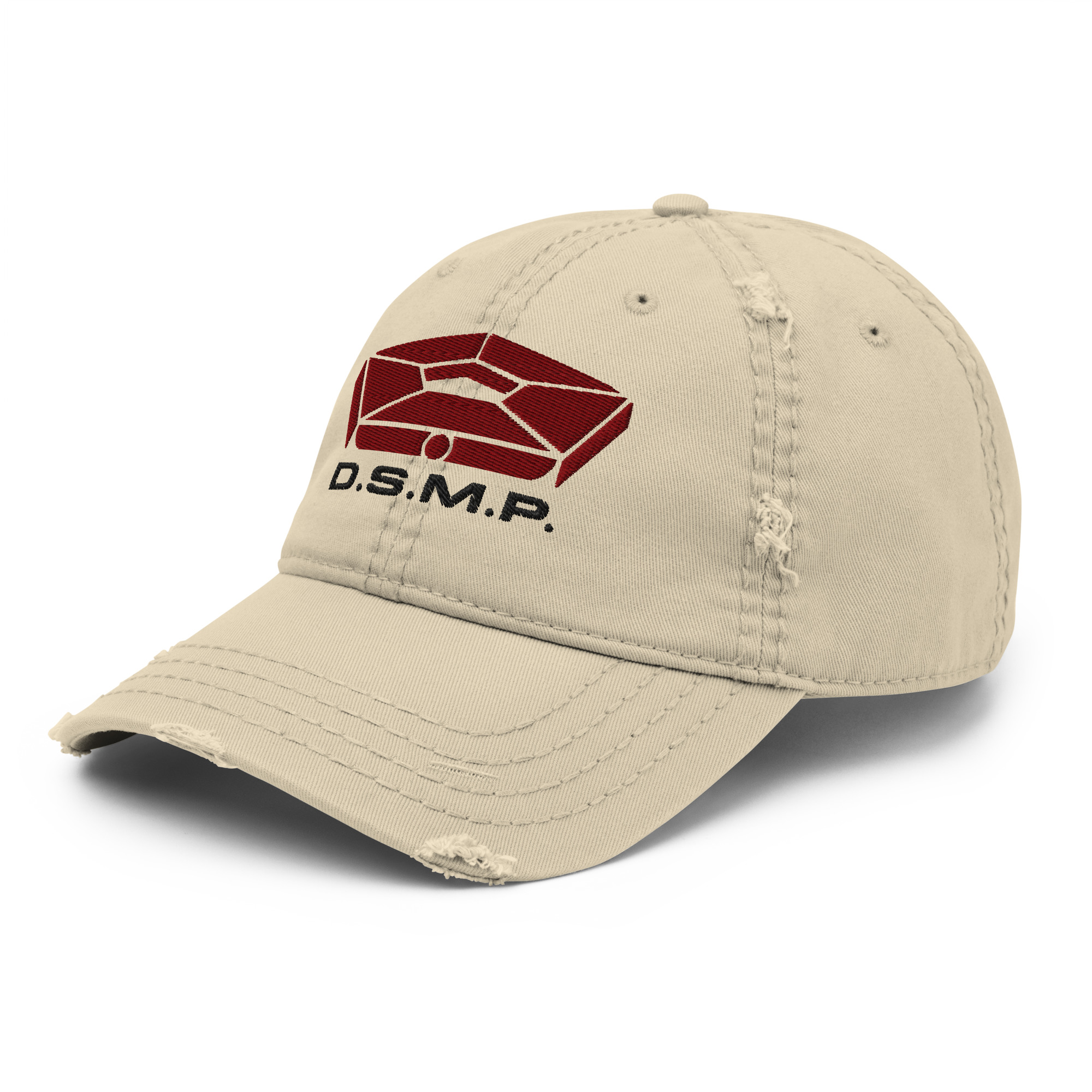 D.S.M.P. Distressed Corporate Logo Hat (Tan) - Image 5