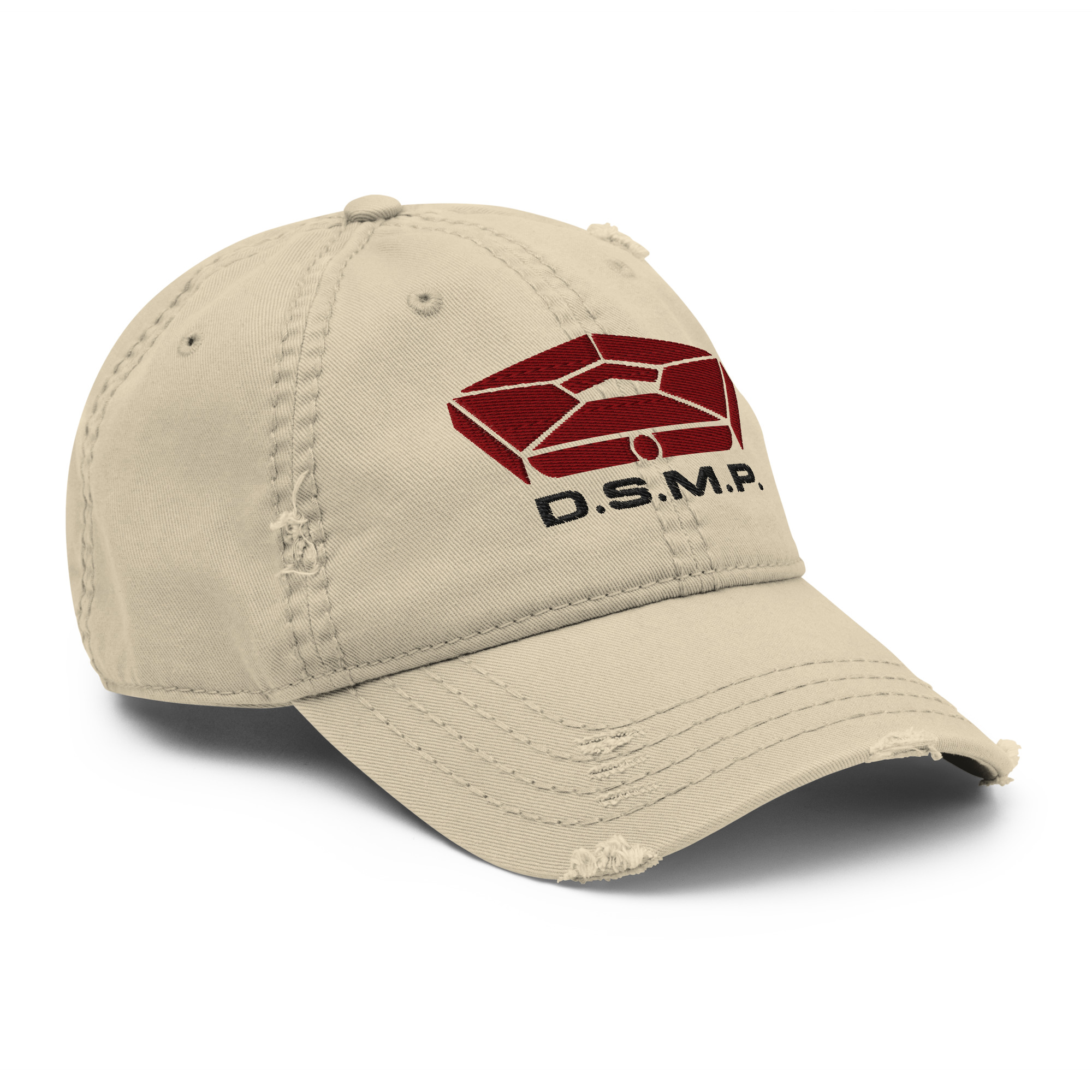 D.S.M.P. Distressed Corporate Logo Hat (Tan) - Image 7