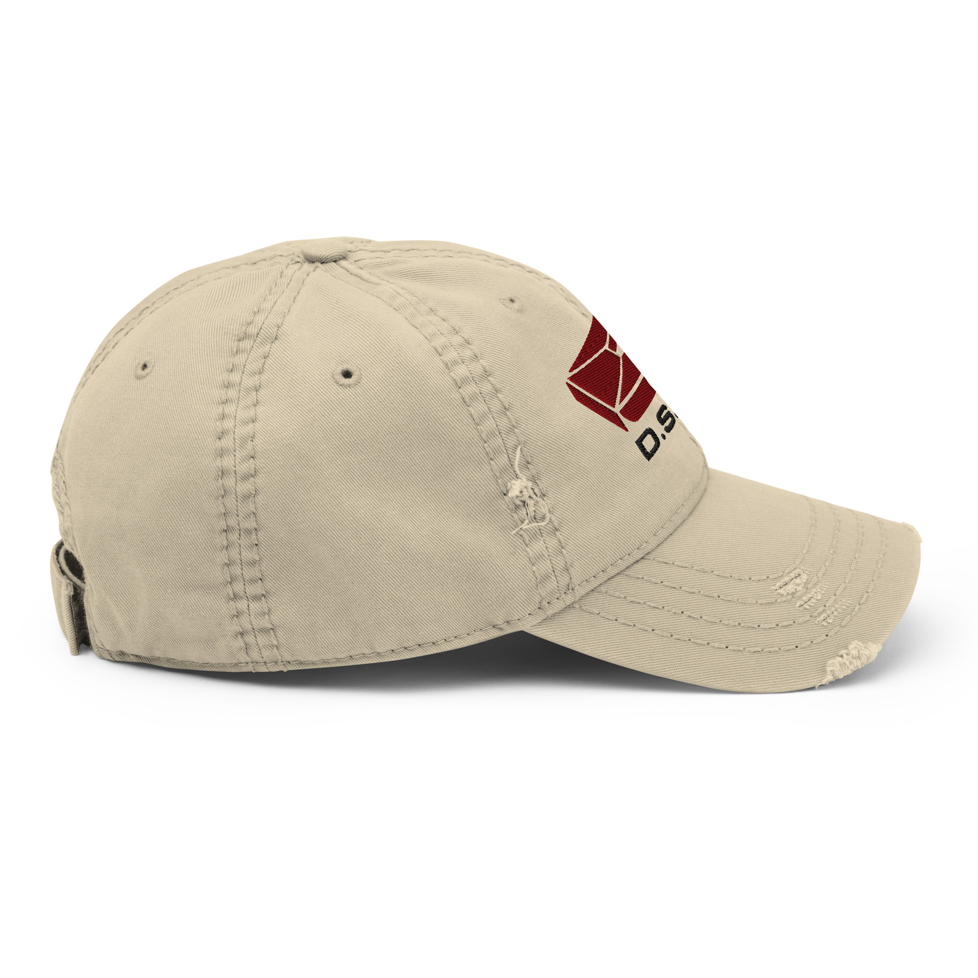 D.S.M.P. Distressed Corporate Logo Hat (Tan) - Image 8