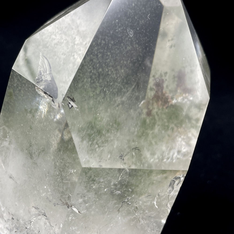 Chlorite Quartz Polished Point 3.5", Brazil - Image 4
