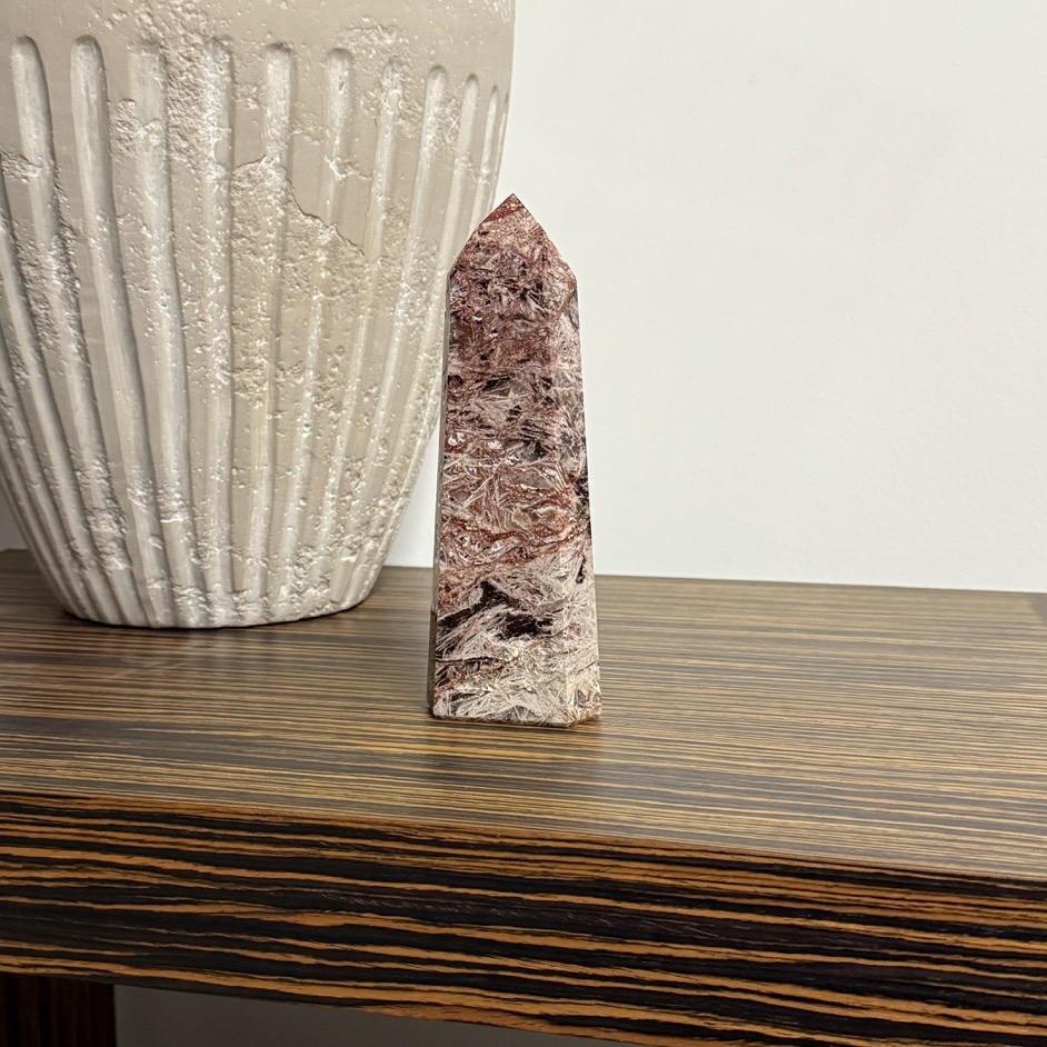 Brecciated Jasper Large Polished Obelisk 8", Brazil - Image 3
