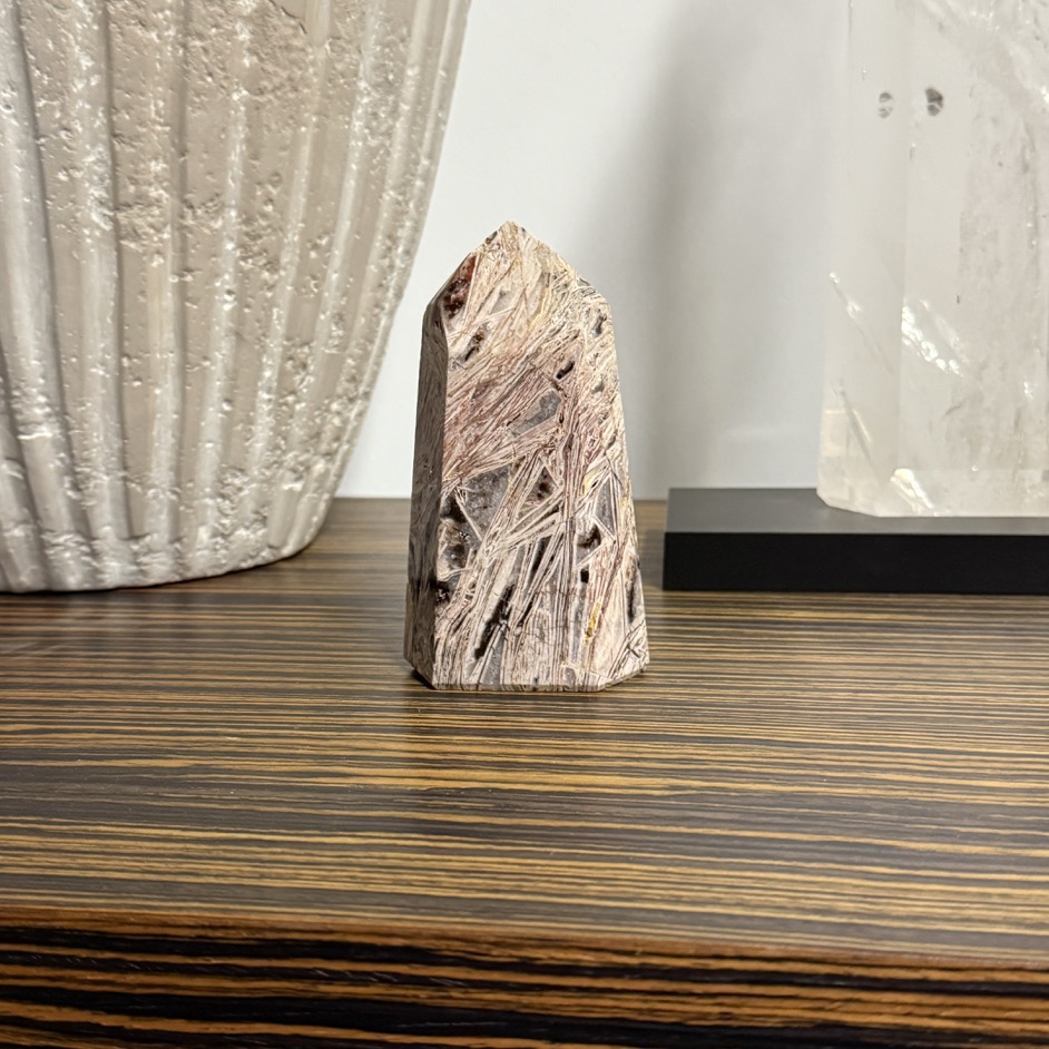 Brecciated Jasper Med Polished Obelisk 5", Brazil - Image 3