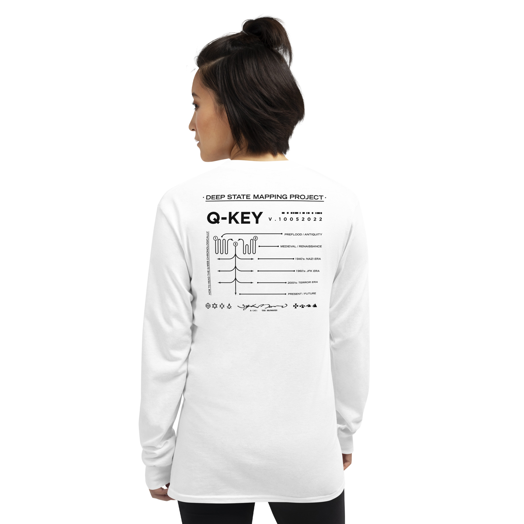Q-KEY LONG SLEEVE T-SHIRT (WHITE) - Image 6