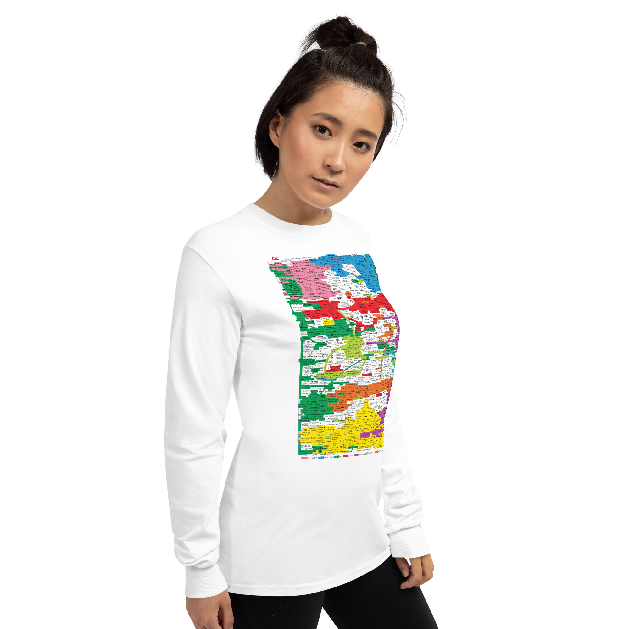Q-KEY LONG SLEEVE T-SHIRT (WHITE) - Image 5