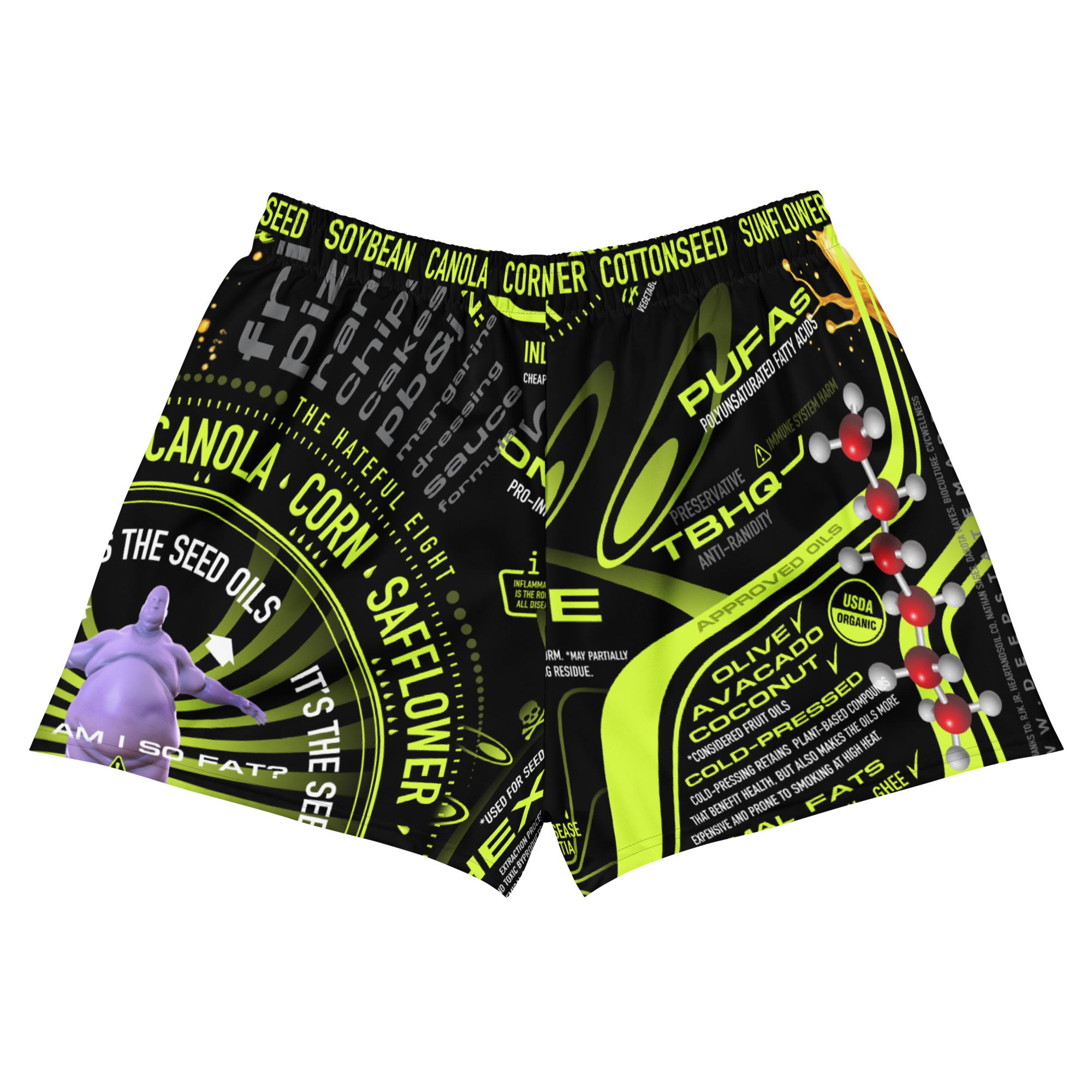 Seed Oil Map Running Shorts - Image 2