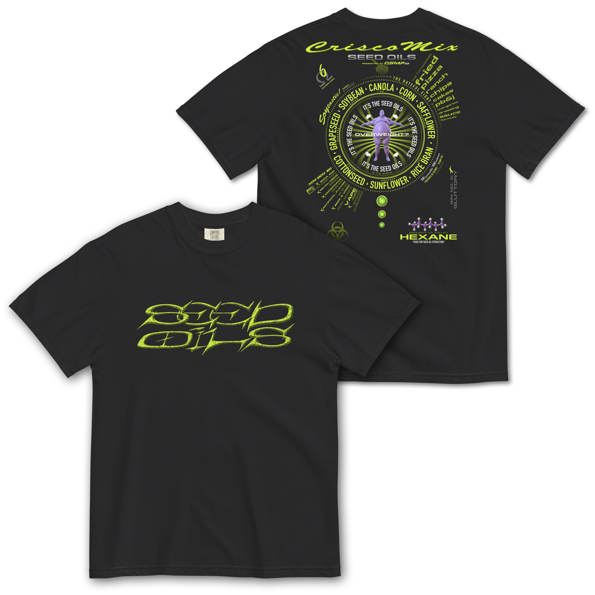 Seed Oils Map, Metal Logo T-Shirt