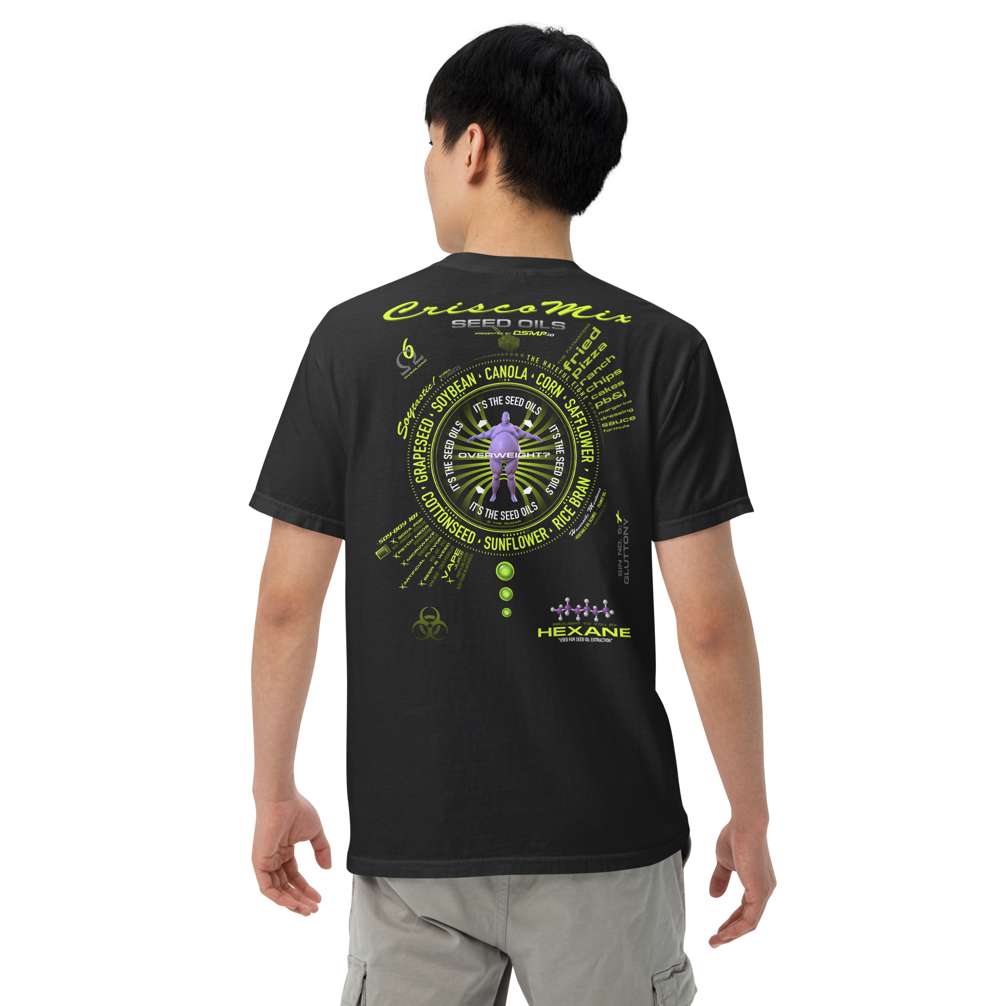Seed Oils Map, Metal Logo T-Shirt - Image 5