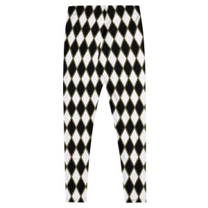 Diamond Jester Leggings, Black & White
