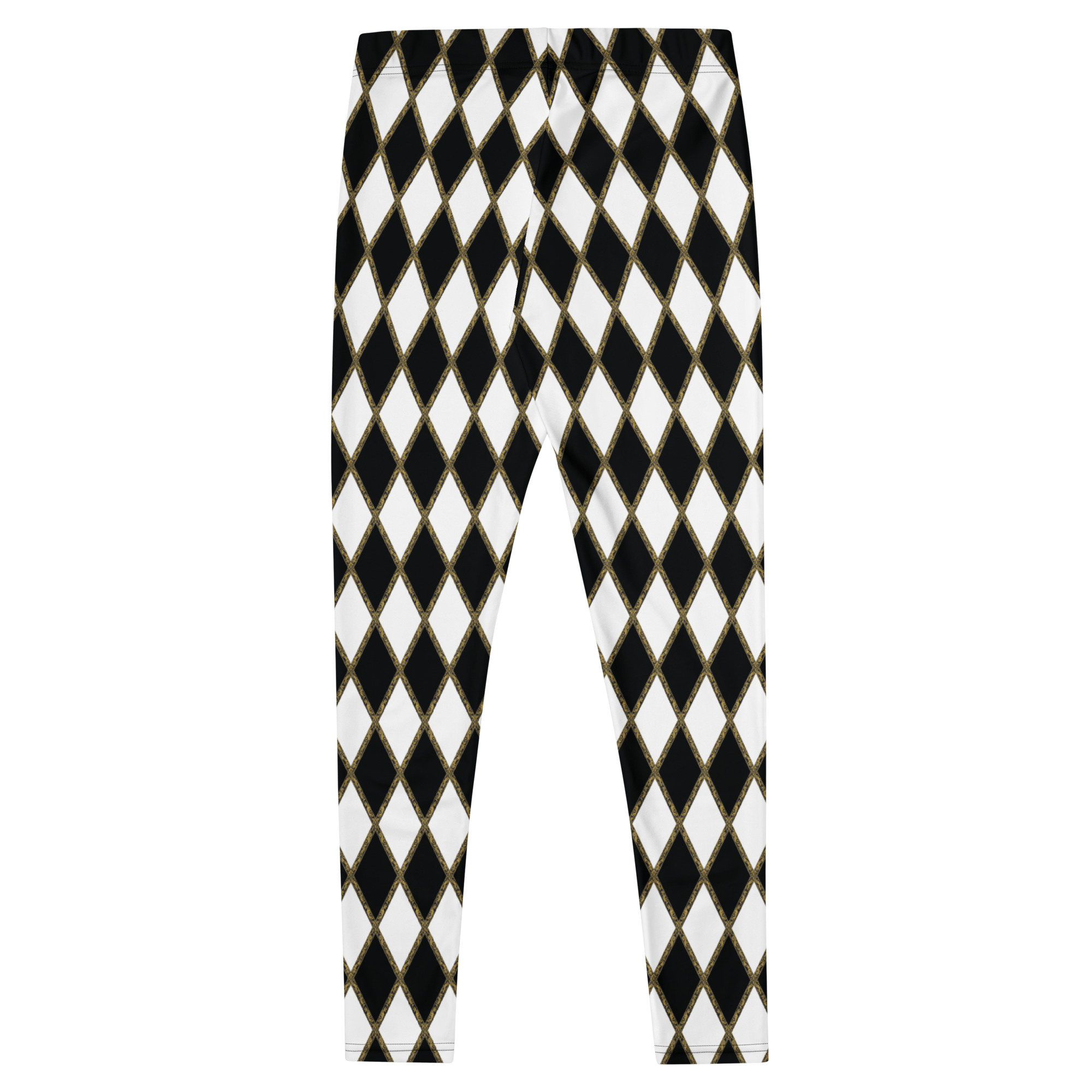 Diamond Jester Leggings, Black & White