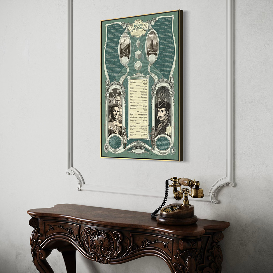 Sovereignty Certificate Poster, 24 x 36" - Image 4