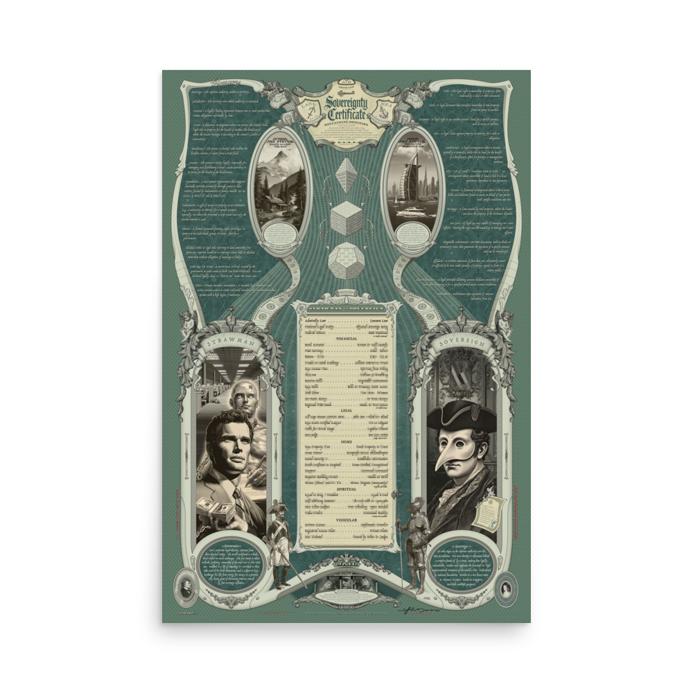 Sovereignty Certificate Poster