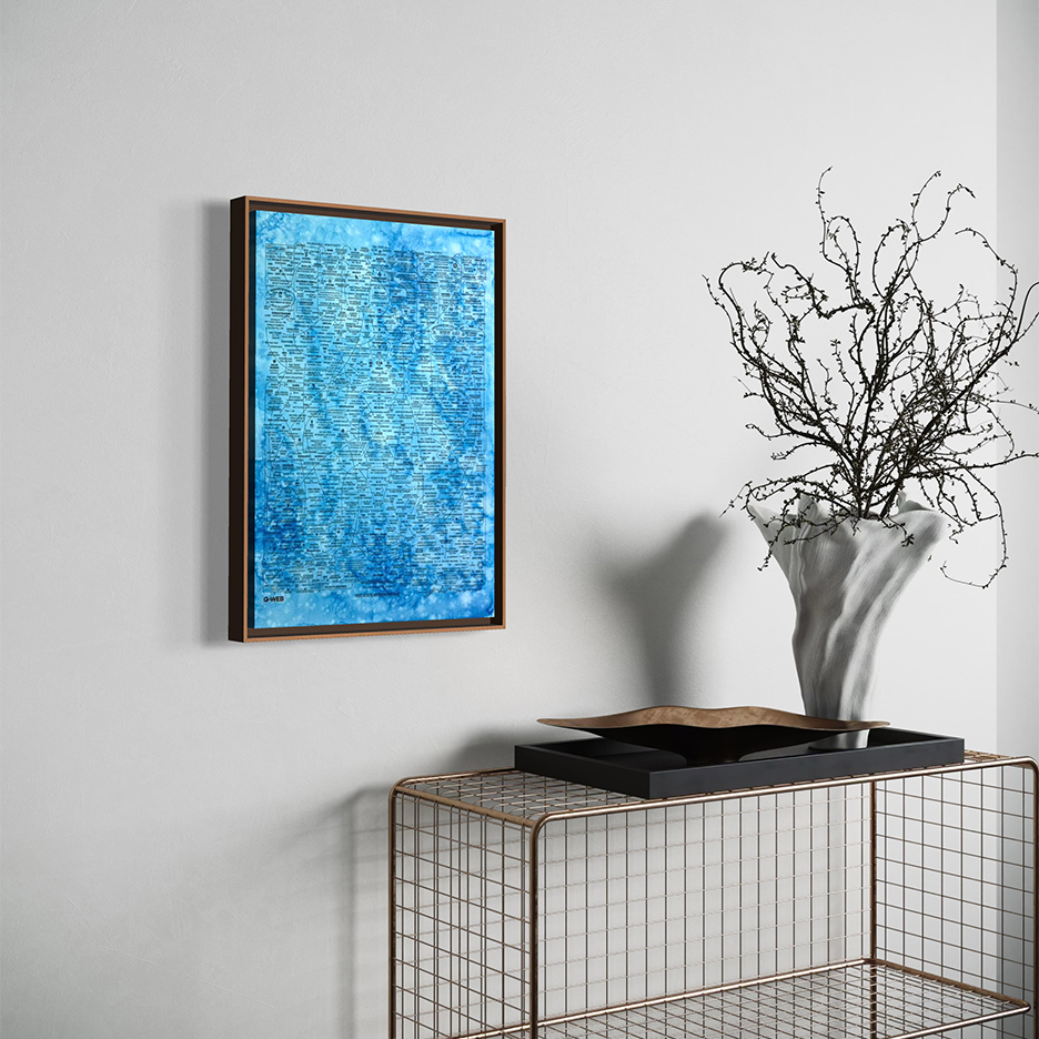 Q-WEB (Deep Blue): Fluid Acrylic Painting, 2026 - Image 5